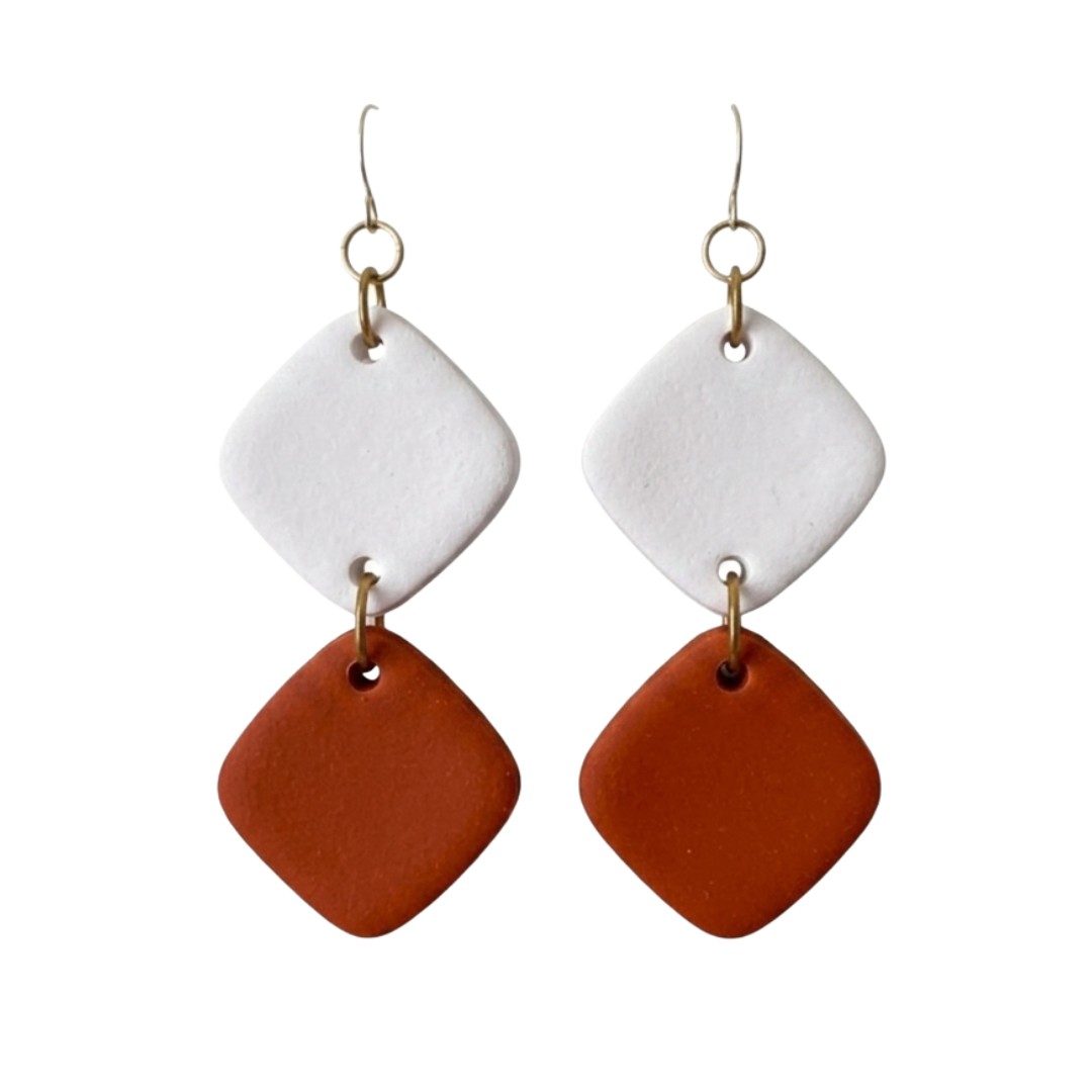 Burnt Orange and White