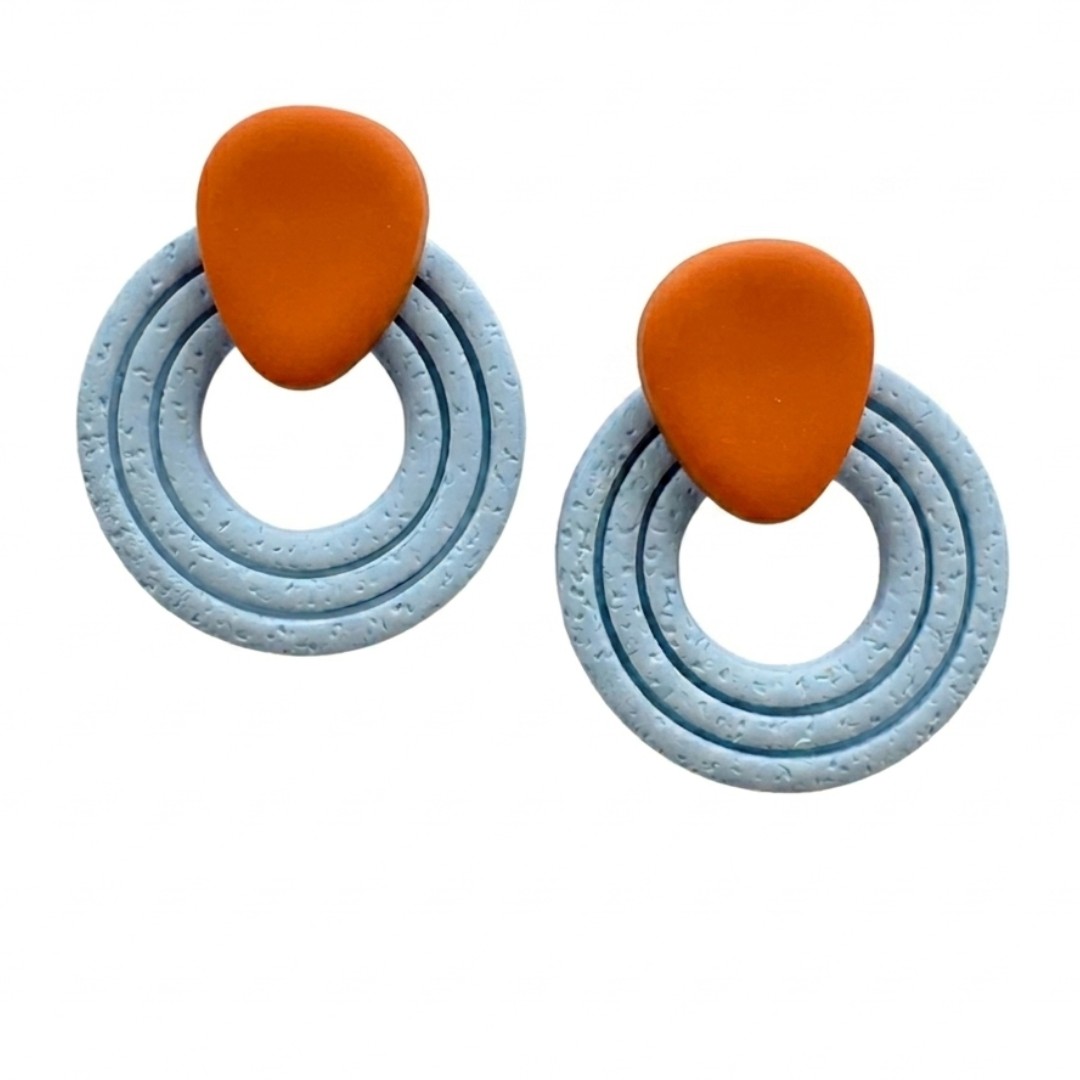 Pale Blue and Orange