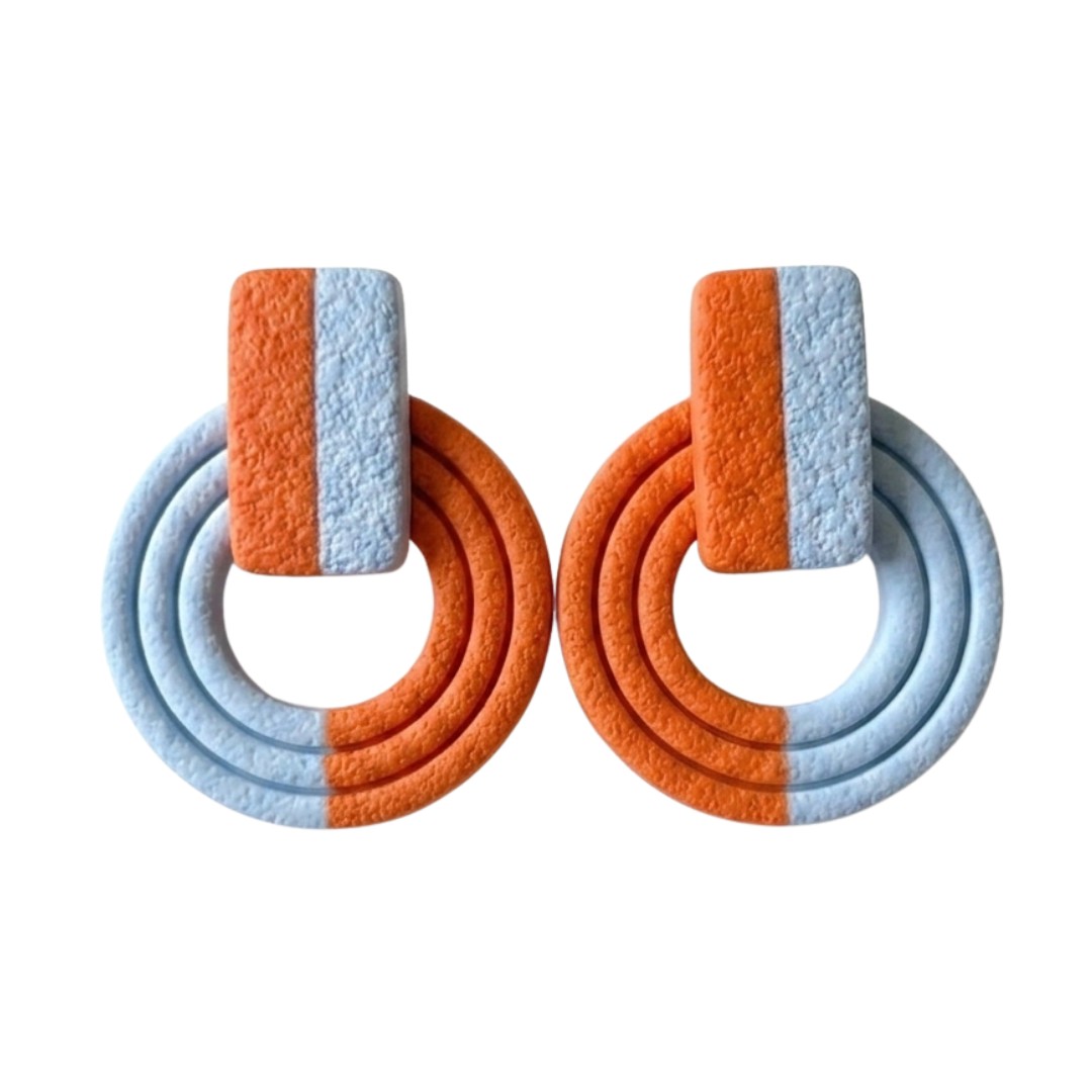 Pale Blue and Orange