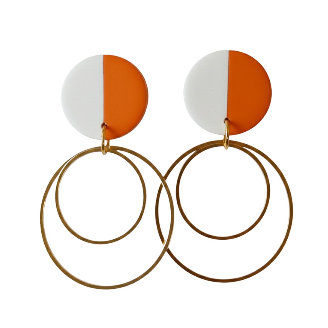 Burnt Orange and White