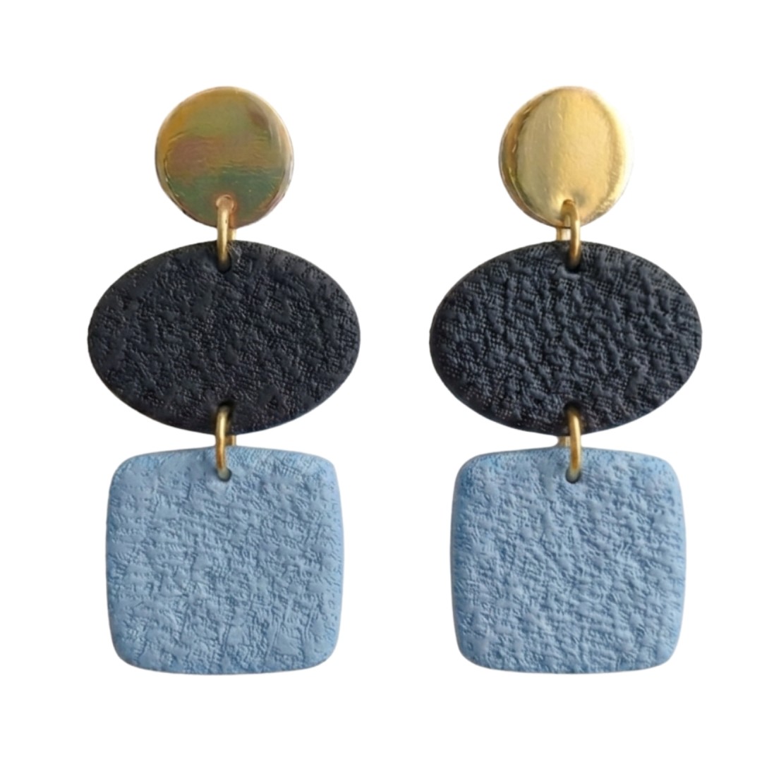 Pale Blue and Black