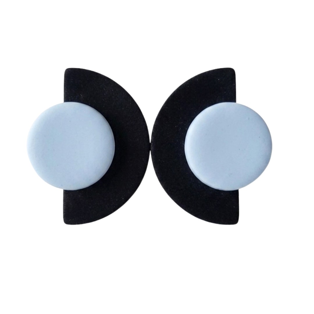 Pale Blue and Black