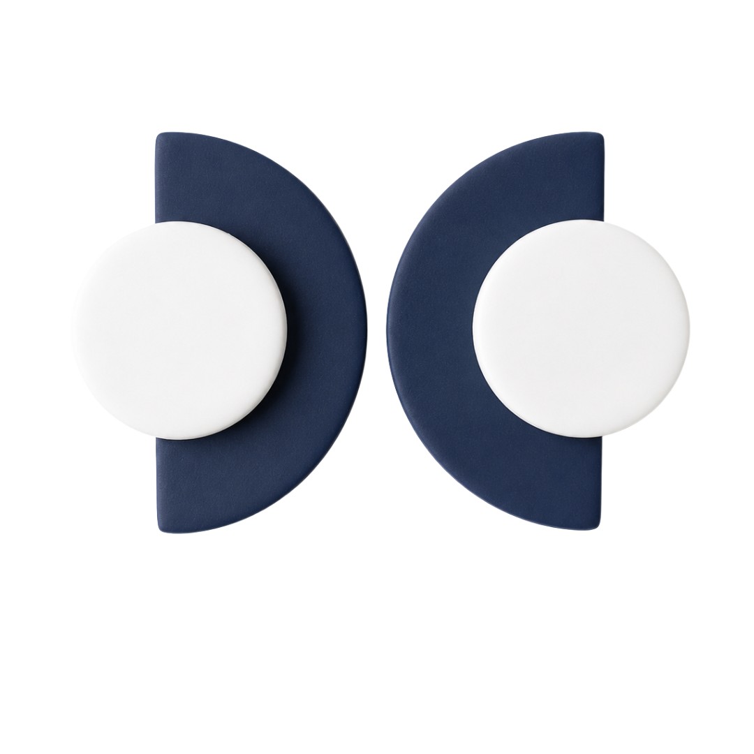 Navy and White
