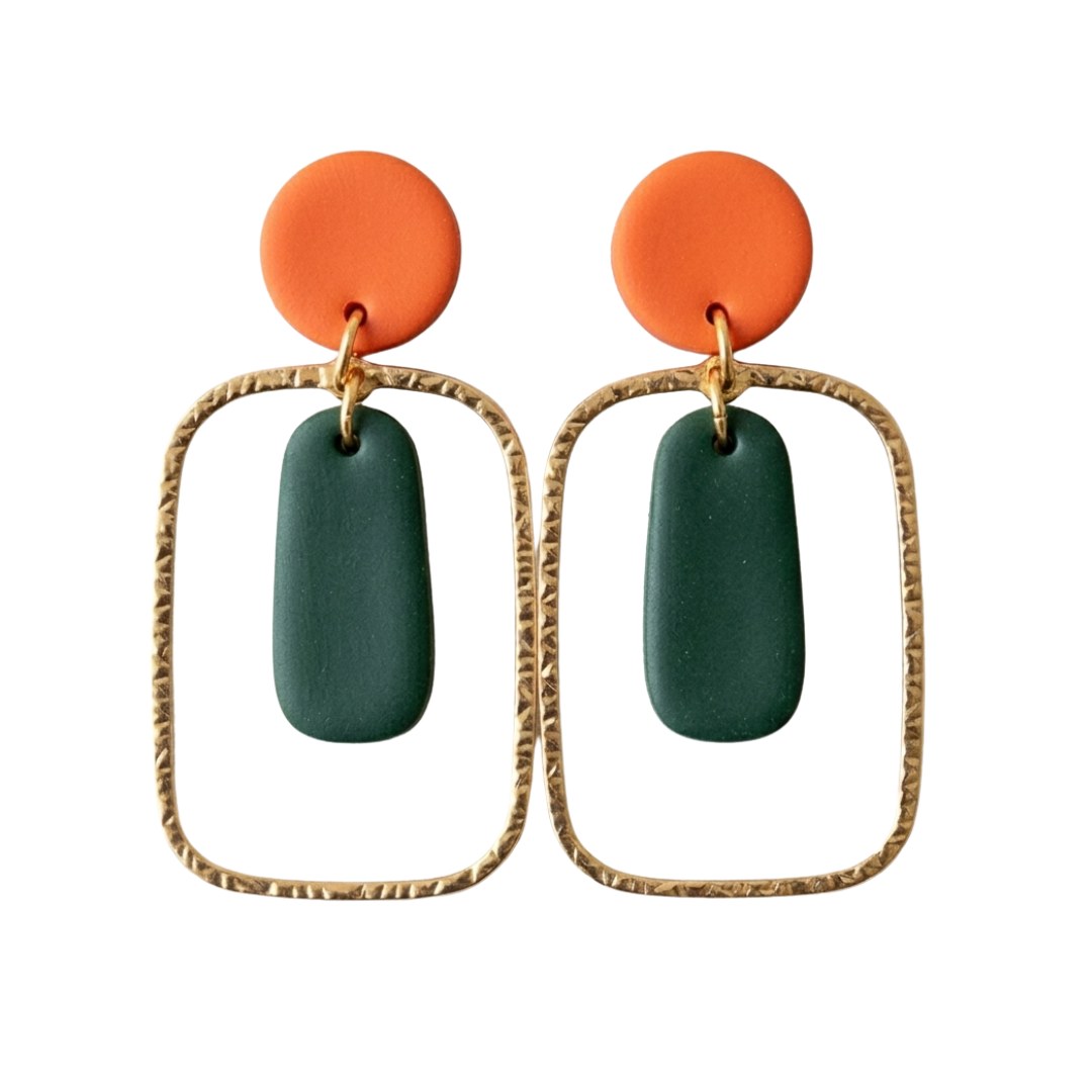 Orange and Forest Green