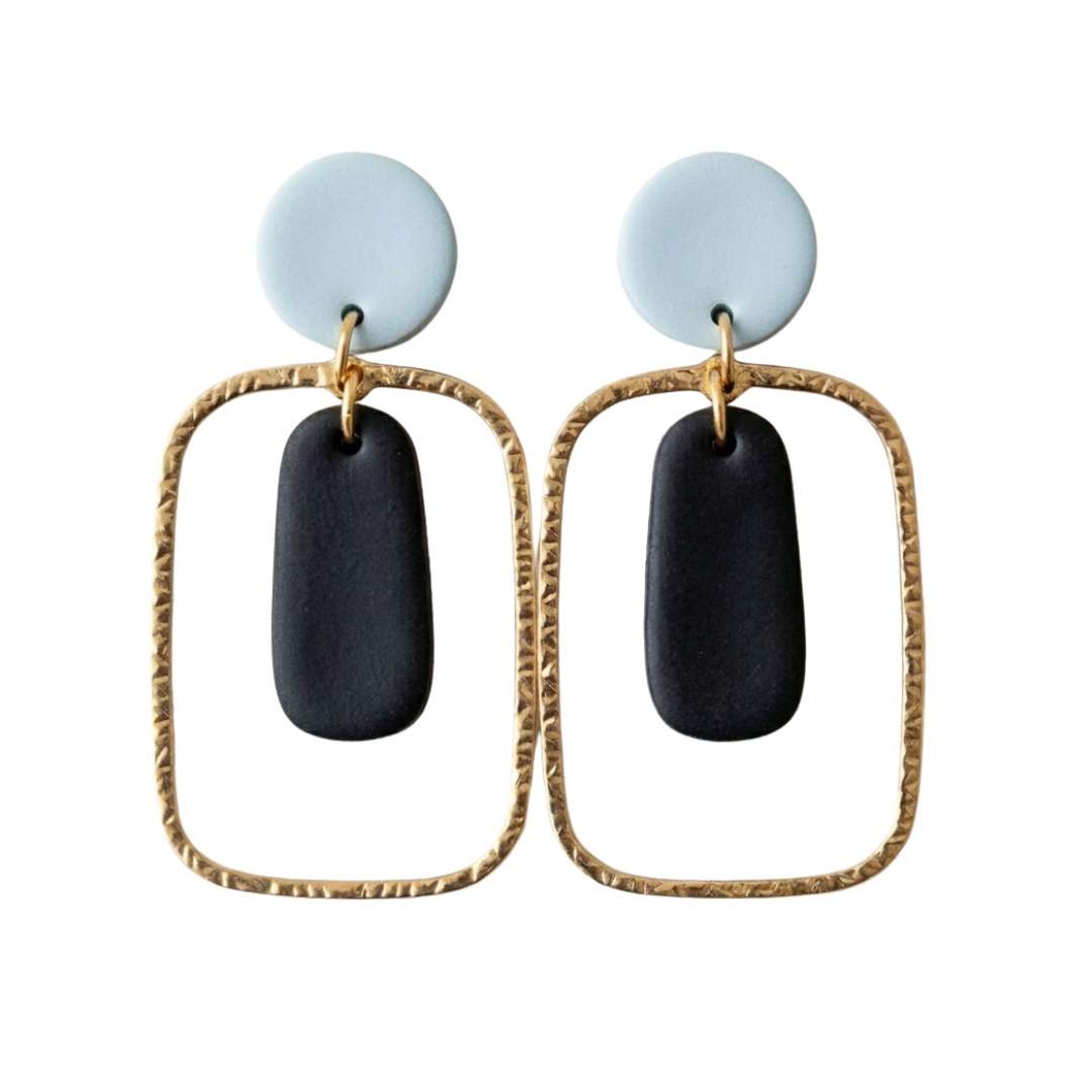 Pale Blue and Black