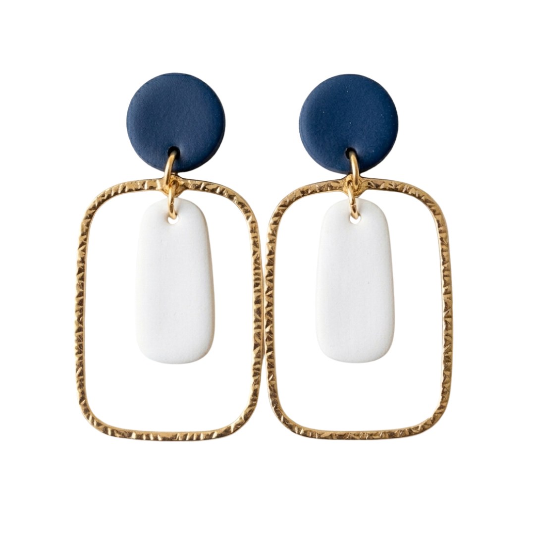 Navy and White
