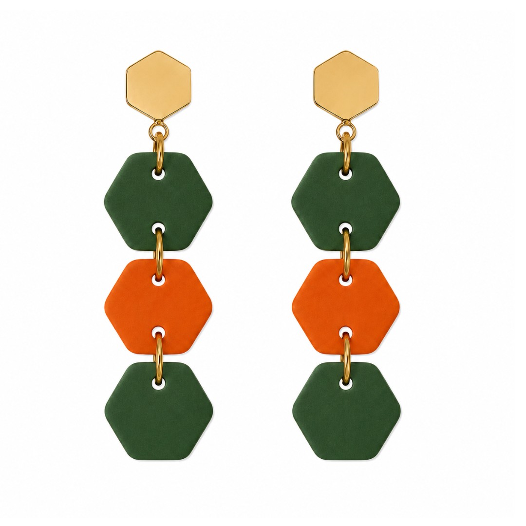 Orange and Forest Green