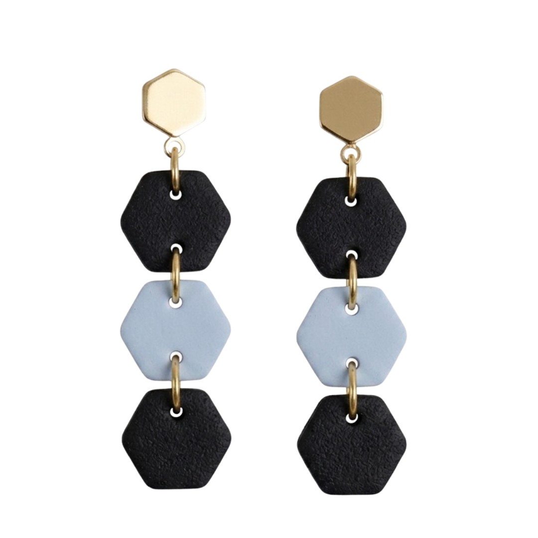 Pale Blue and Black