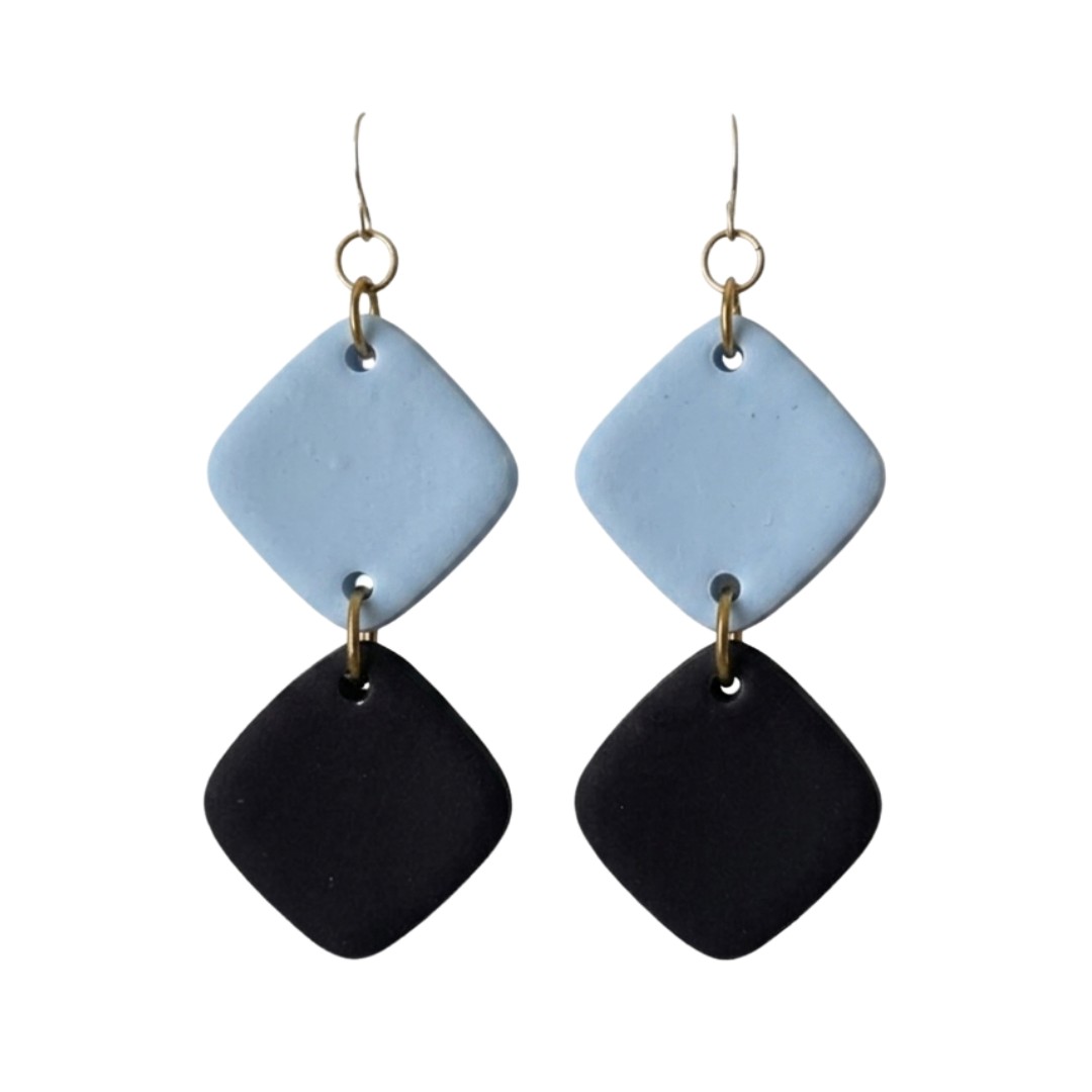 Pale Blue and Black