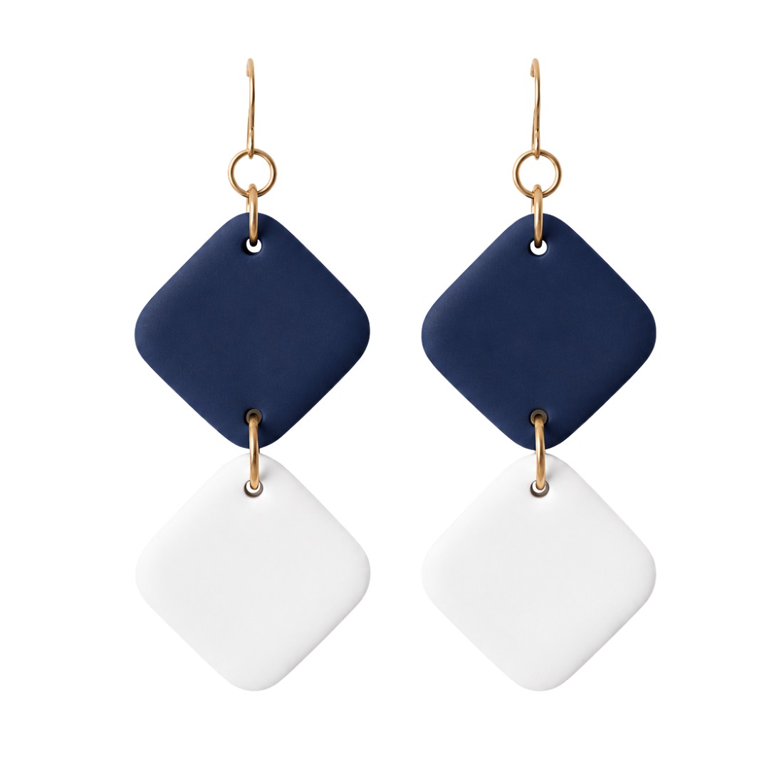 Navy and White