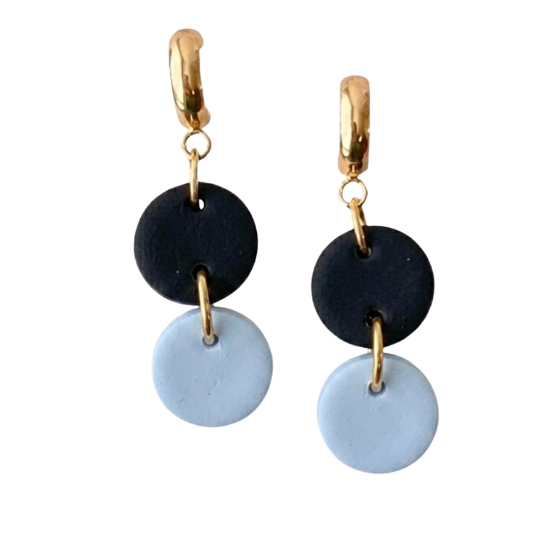 Pale Blue and Black