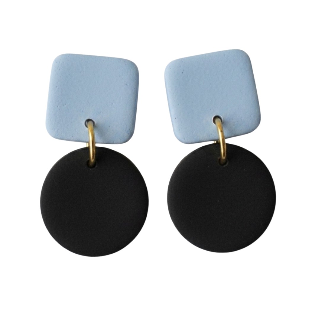 Pale Blue and Black