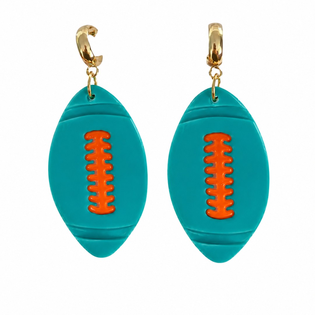 Football Huggies — Aqua and Orange