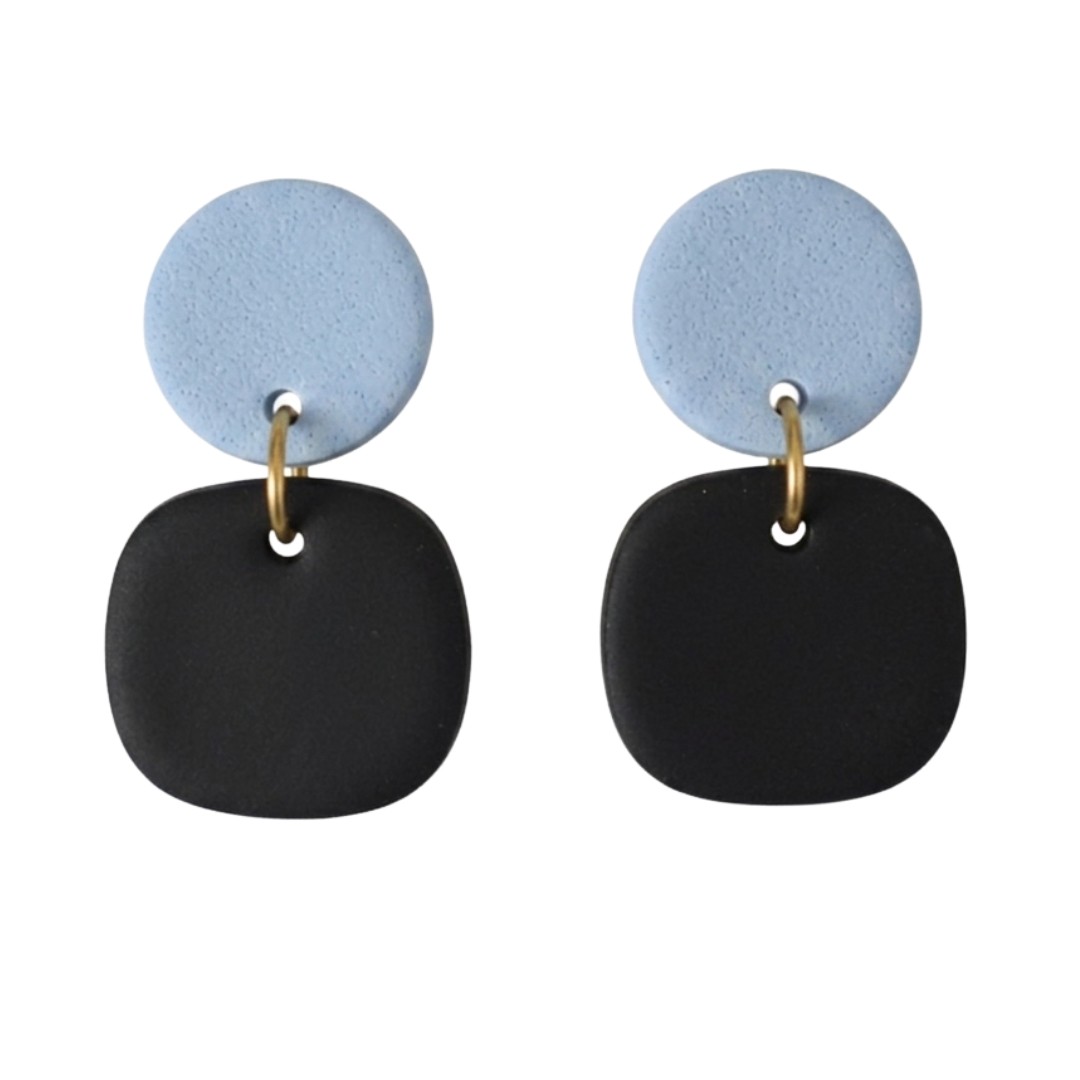 Pale Blue and Black