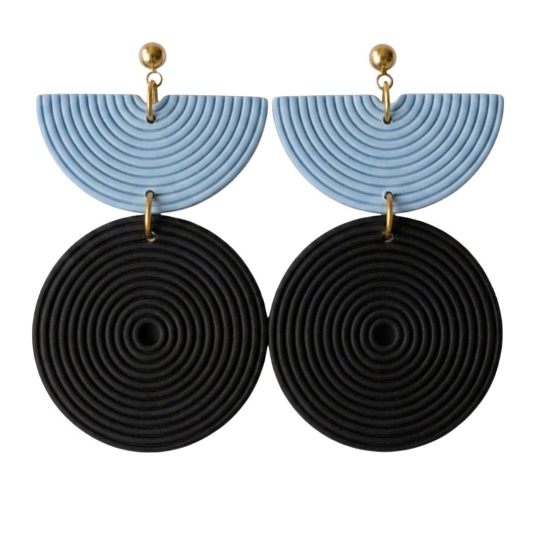 Pale Blue and Black