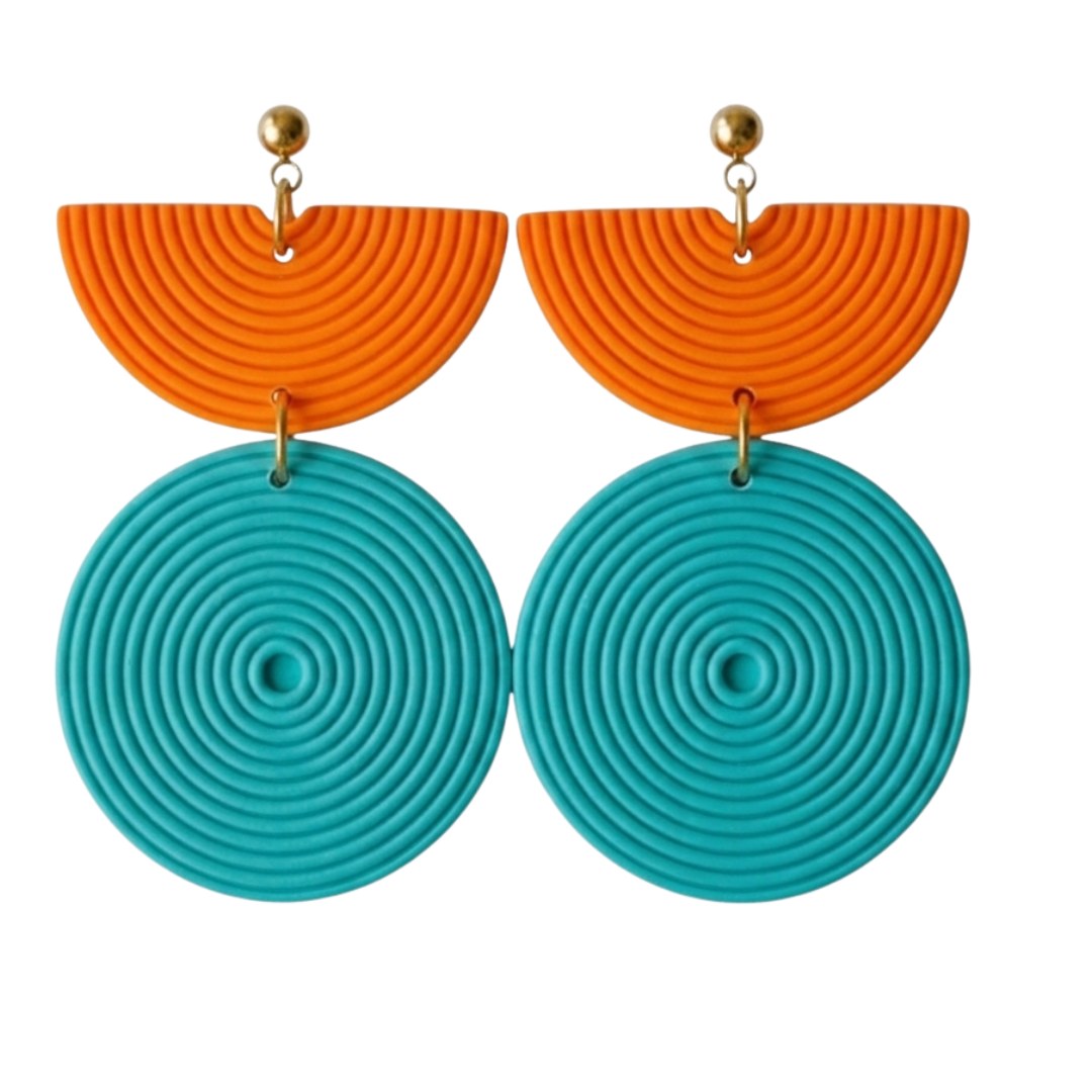 Hallie — Aqua and Orange