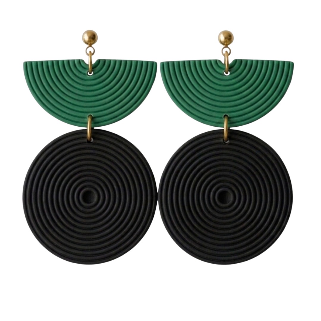 Forest Green and Black