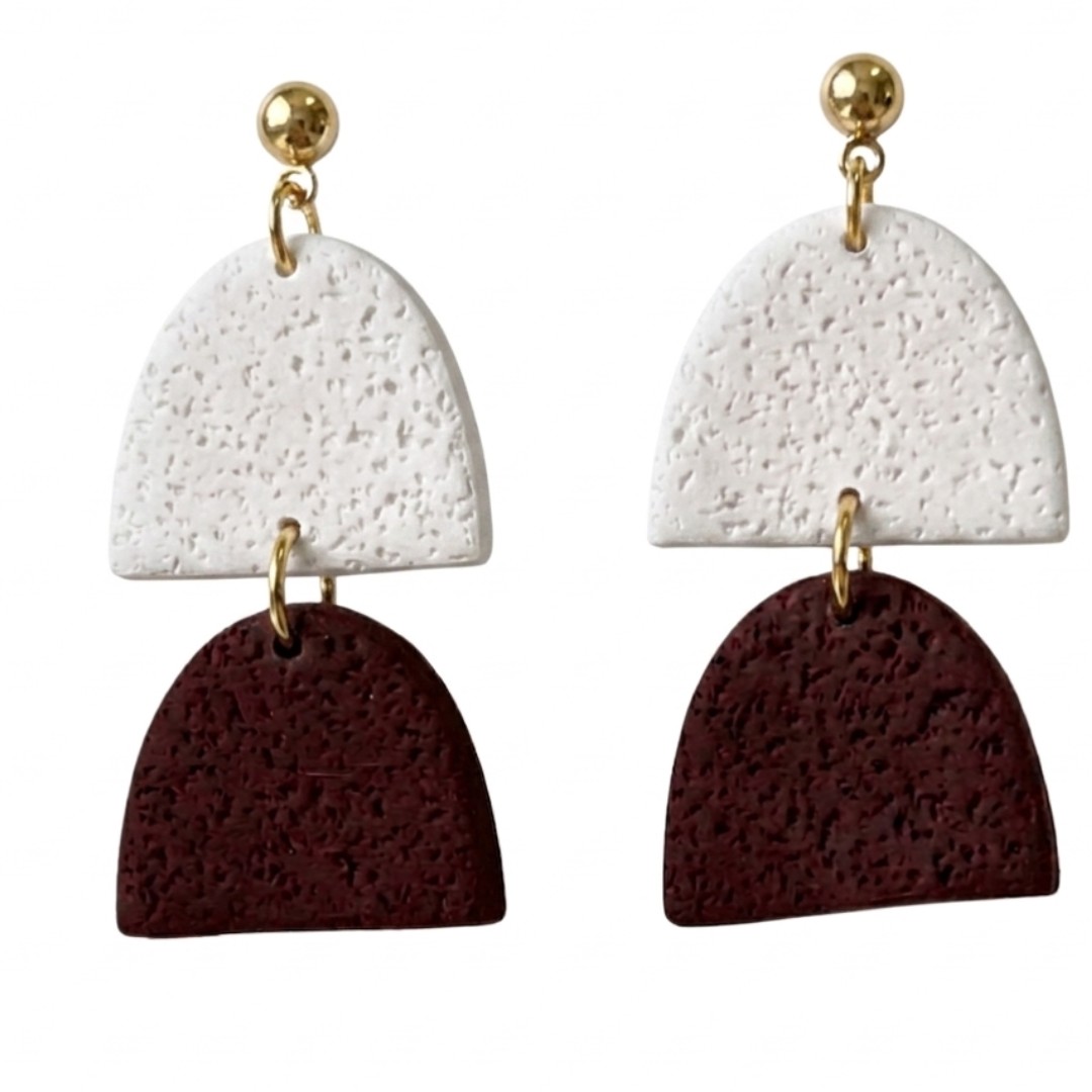 Sweet Tree Hazel, handcrafted polymer clay earrings