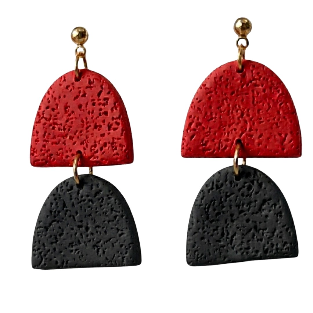 Sweet Tree Hazel, handcrafted polymer clay earrings