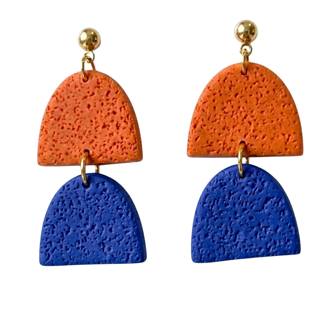 Sweet Tree Hazel, handcrafted polymer clay earrings