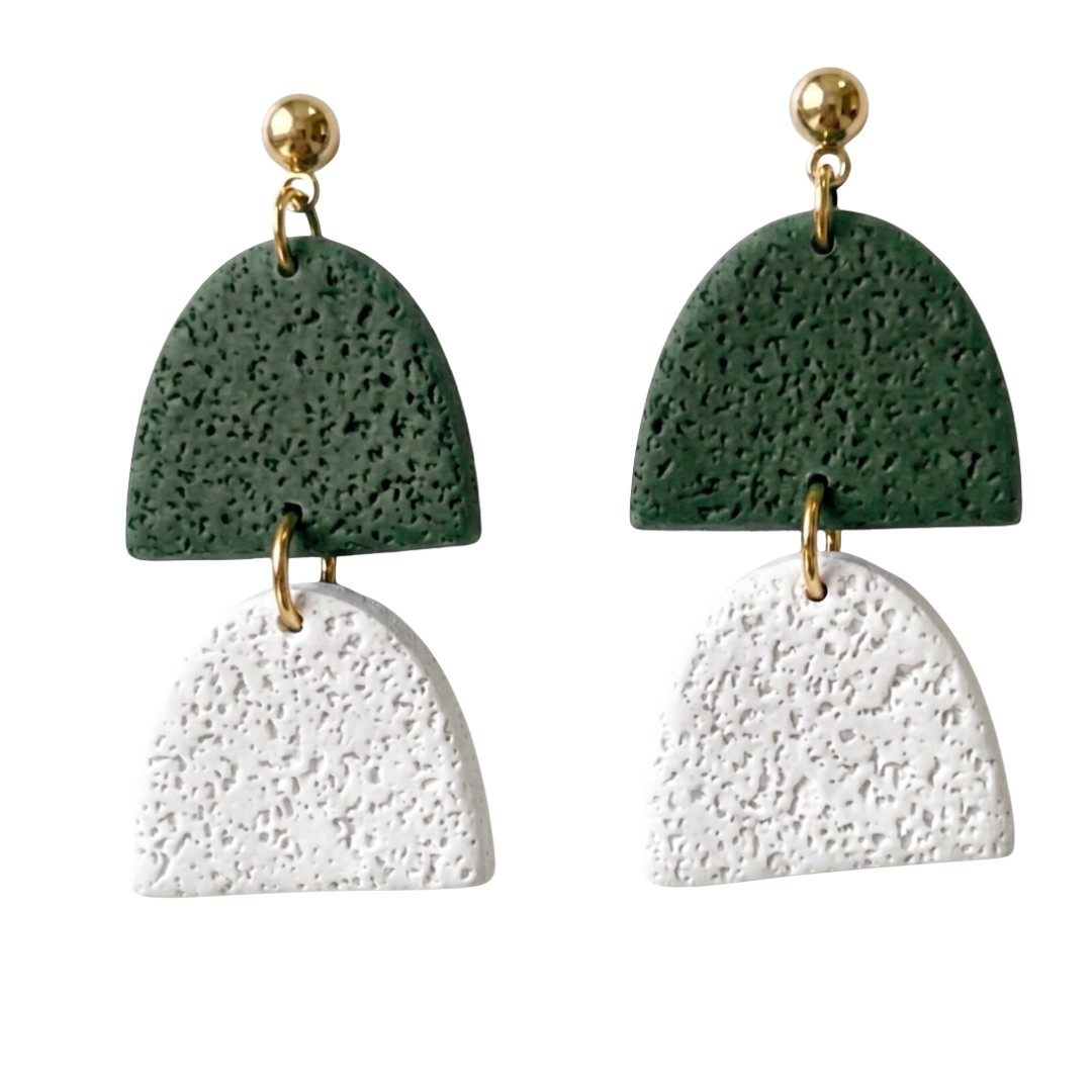 Sweet Tree Hazel, handcrafted polymer clay earrings