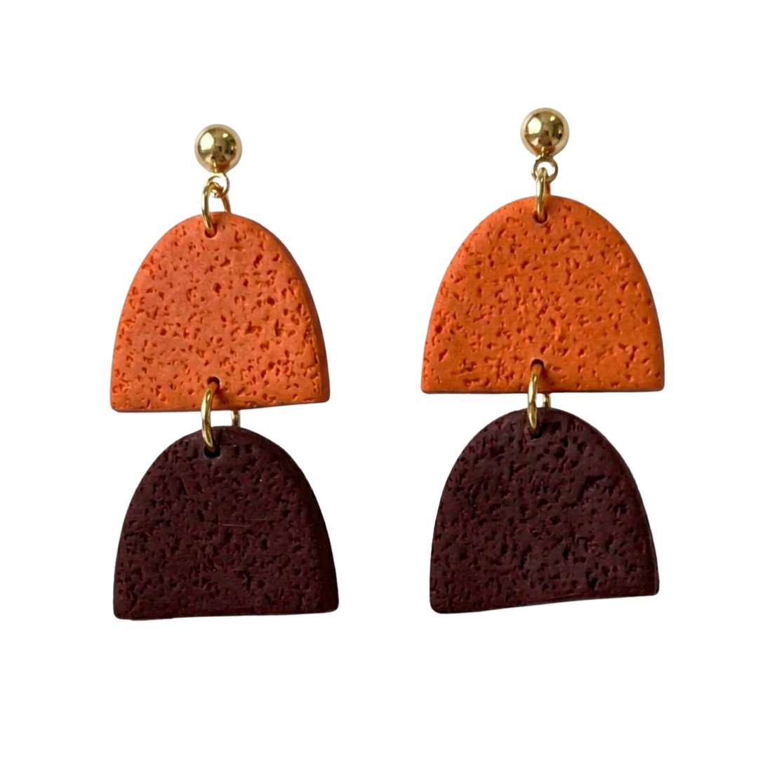 Maroon and Orange