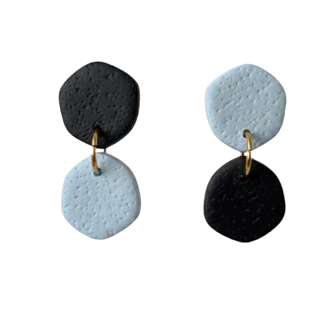 Pale Blue and Black