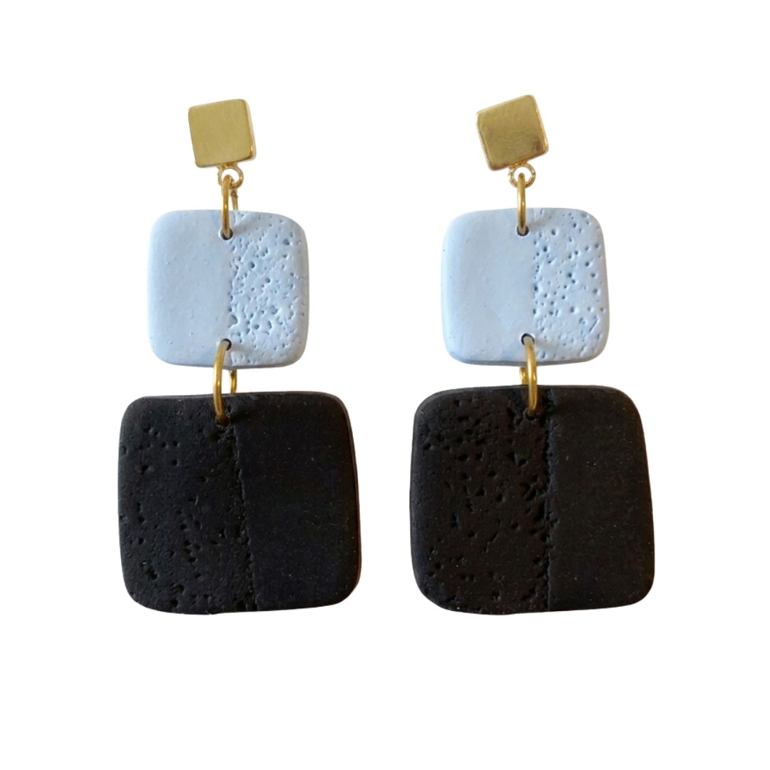 Pale Blue and Black