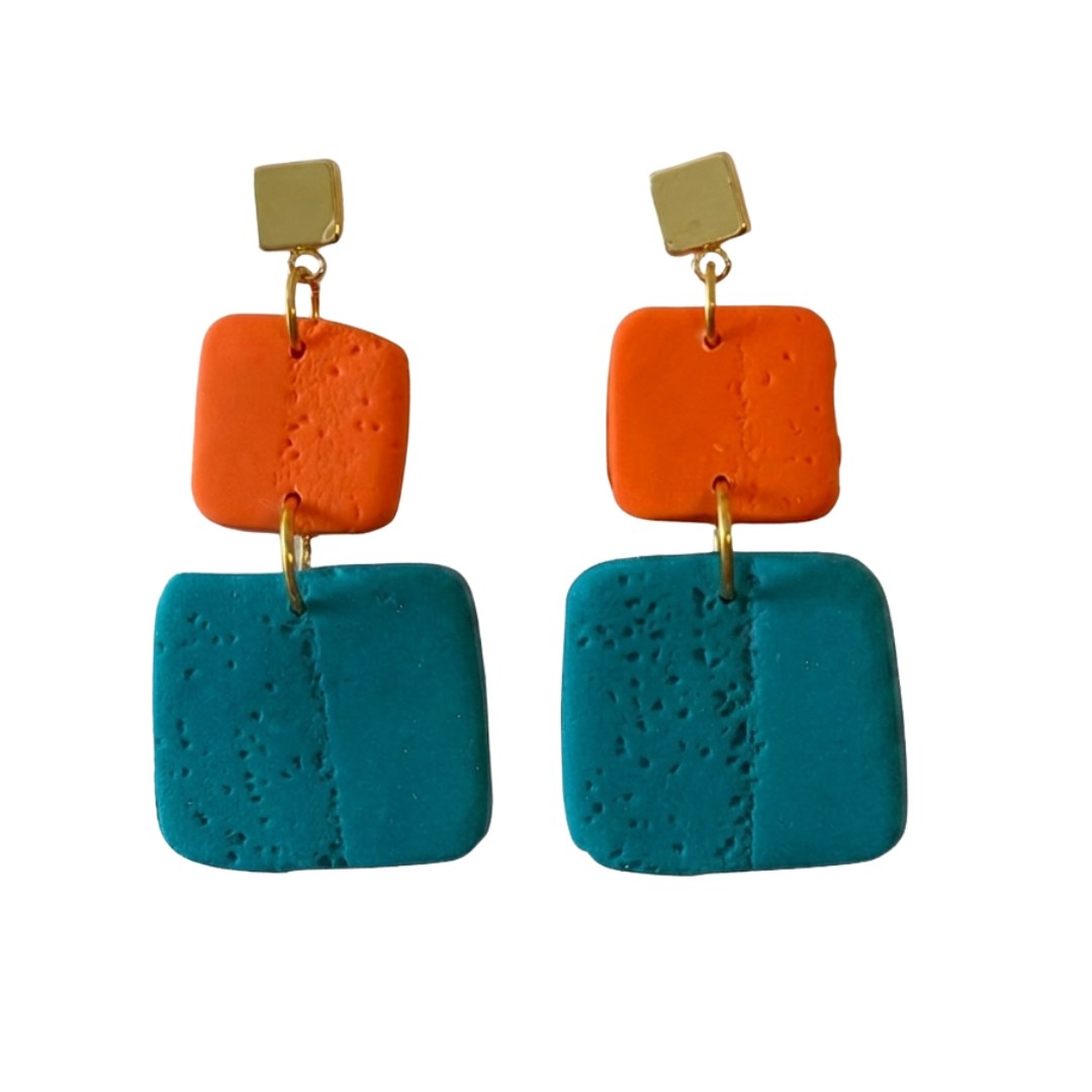 Leah — Aqua and Orange