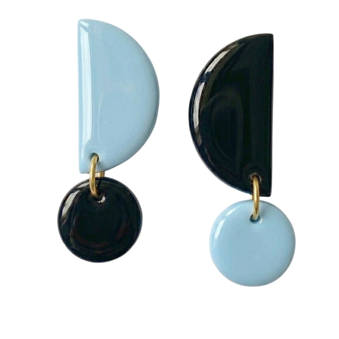 Pale Blue + Black