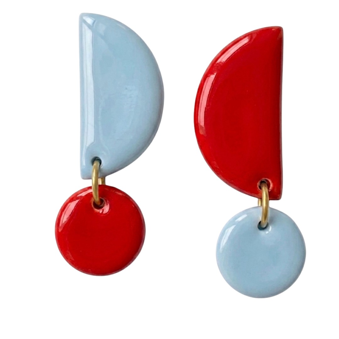 Pale Blue + Red