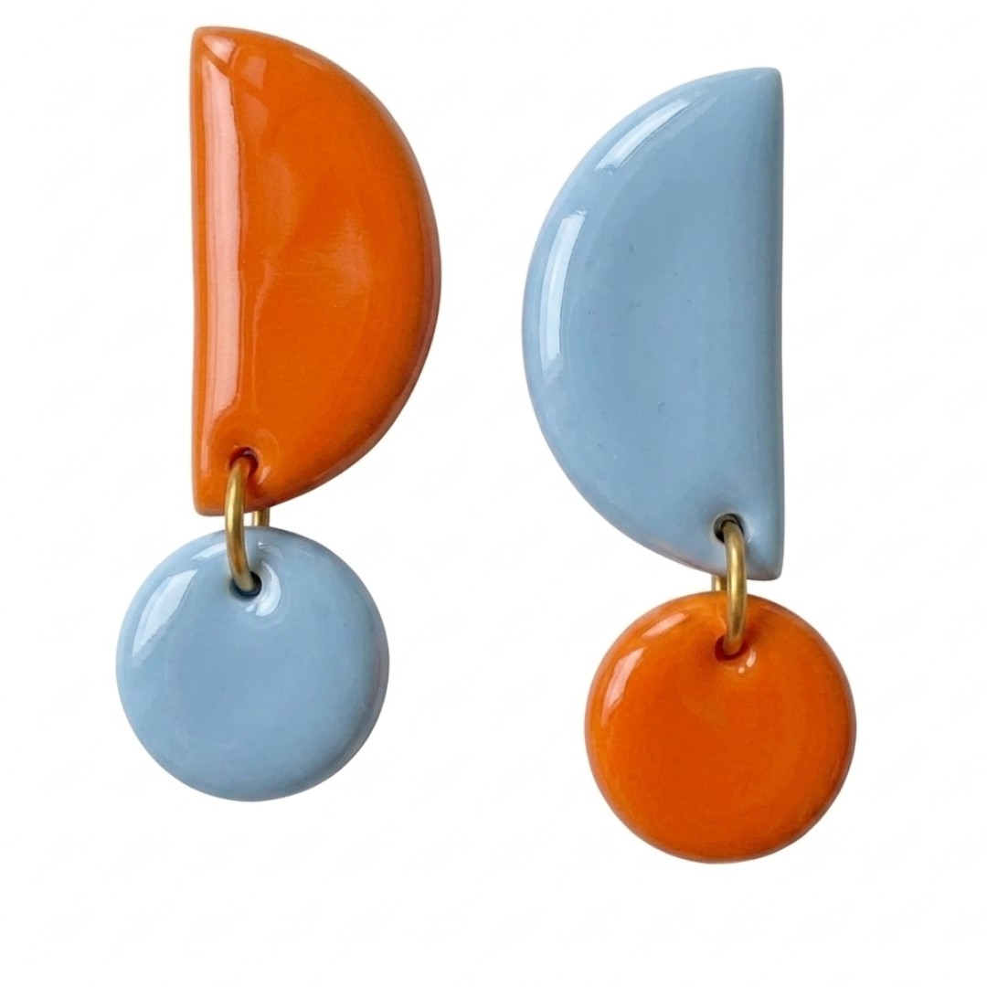 Pale Blue + Orange