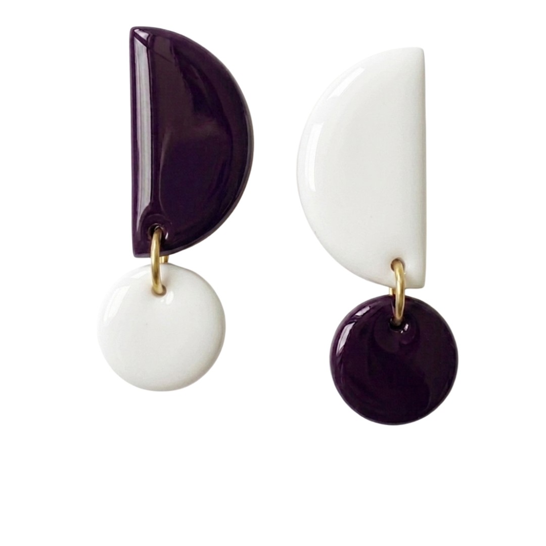 Purple + White