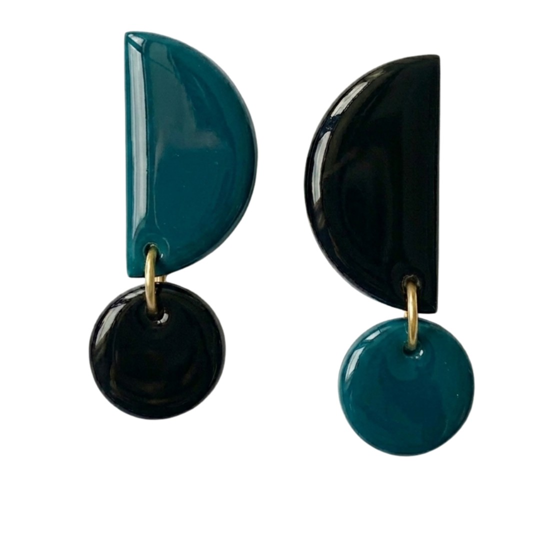Teal + Black