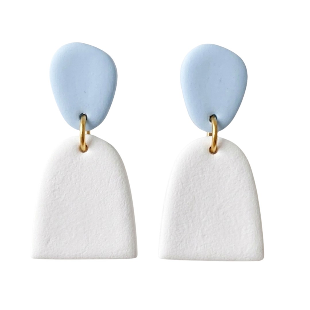 Pale Blue + White