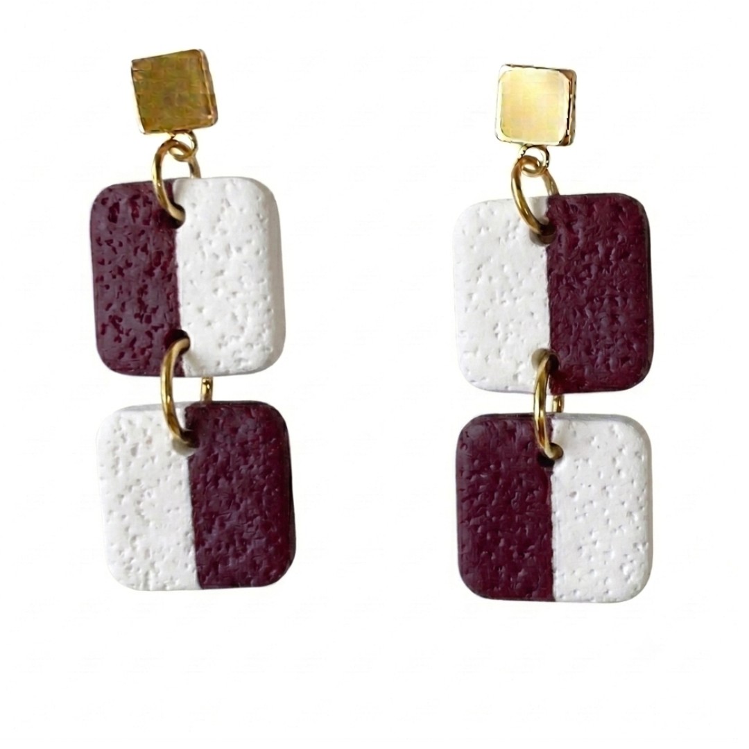 White + Maroon