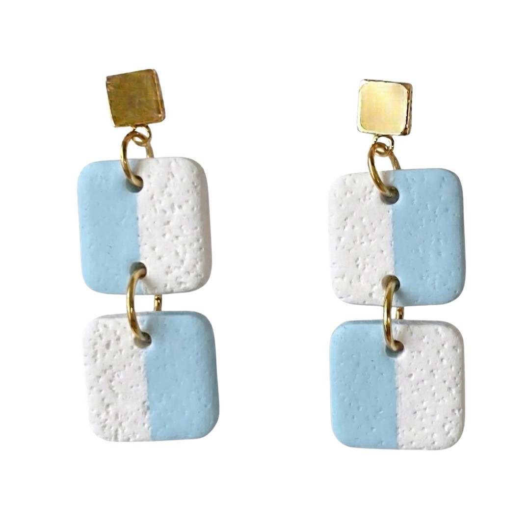 Pale Blue + White