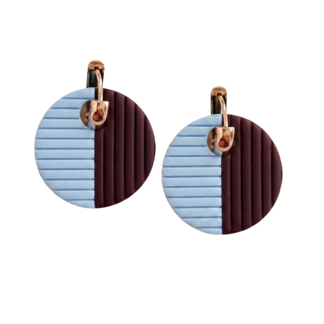 Pale Blue and Maroon