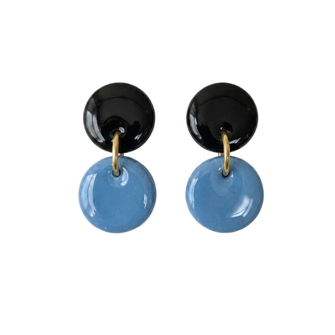 Pale Blue and Black