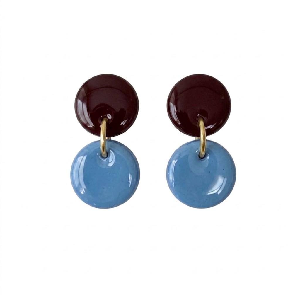 Pale Blue and Maroon