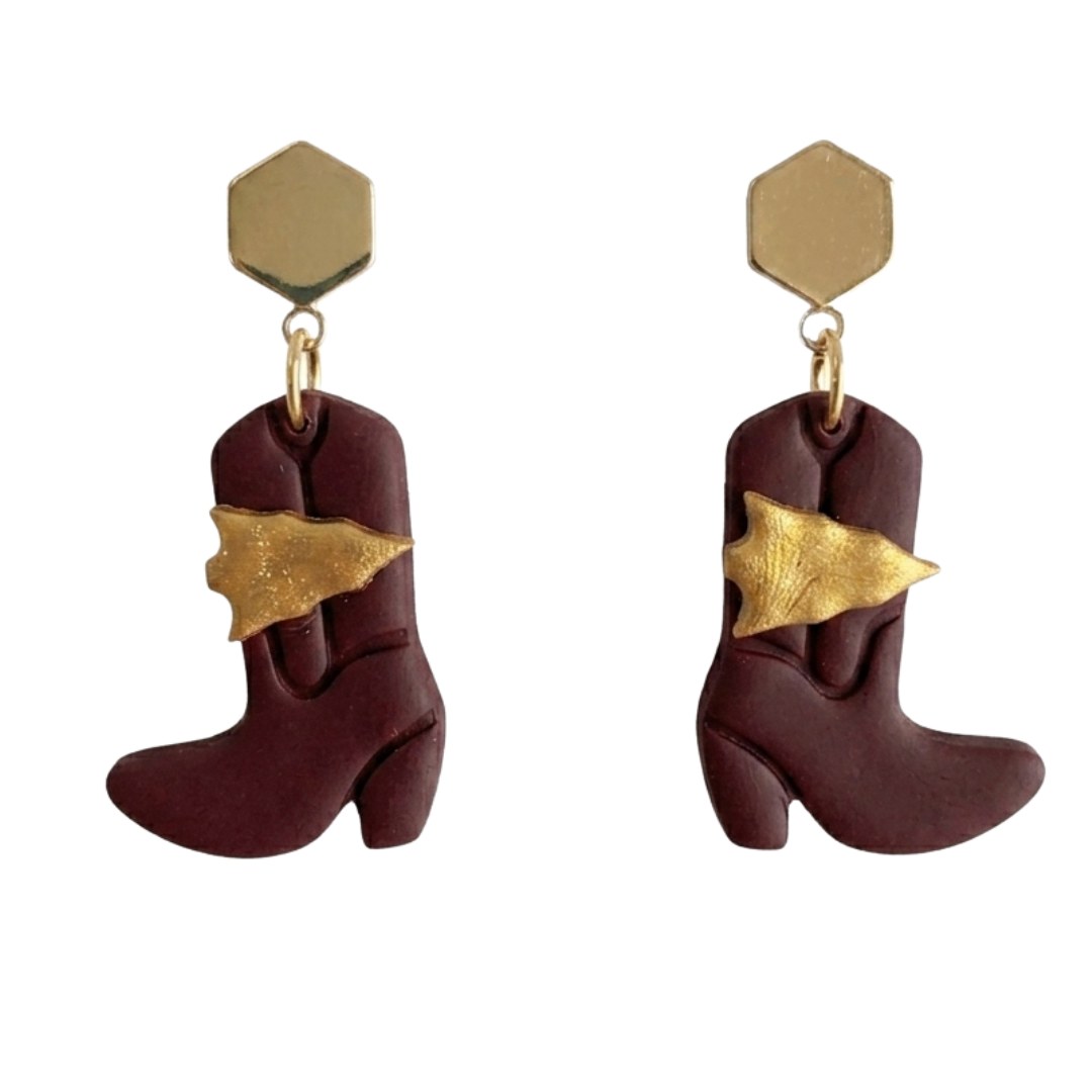 Sweet Tree Patsy, handcrafted polymer clay earrings