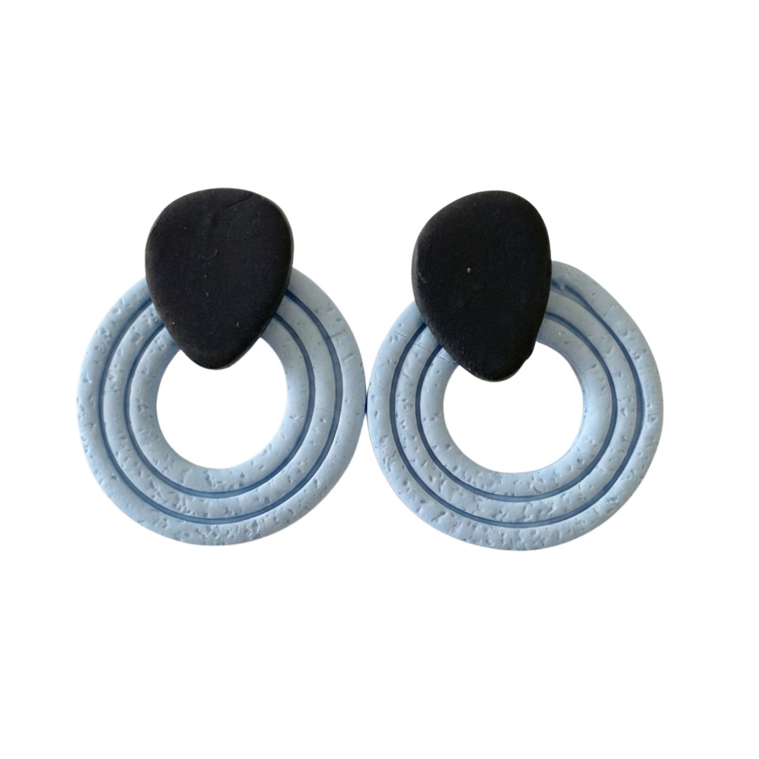 Pale Blue and Black