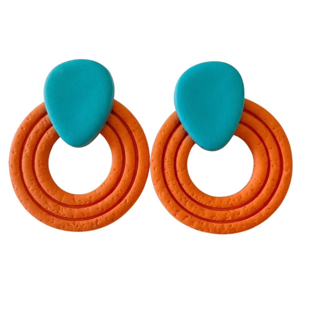 Presley — Aqua and Orange