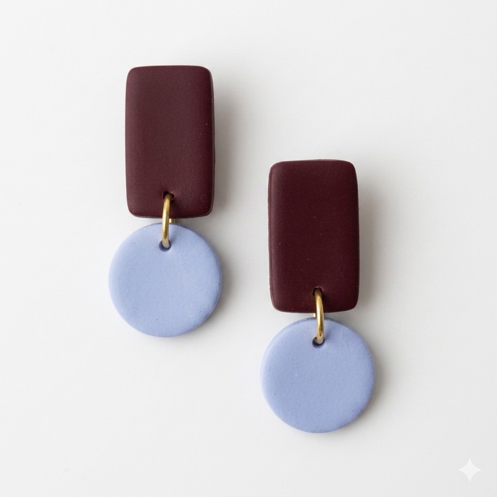 Pale Blue and Maroon