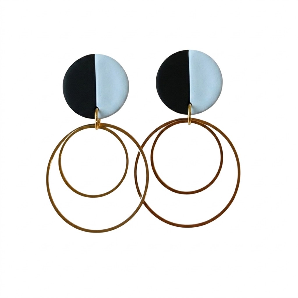 Pale Blue and Black