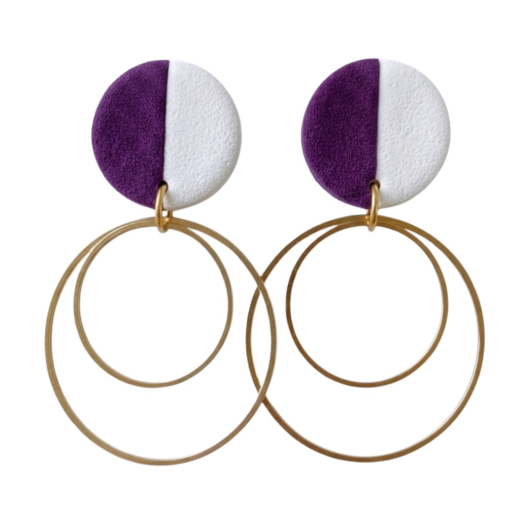 Purple and White