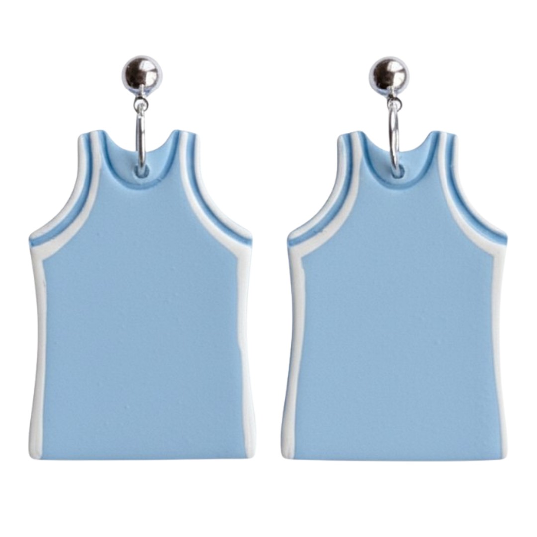 Basketball Jersey — Pale Blue and White