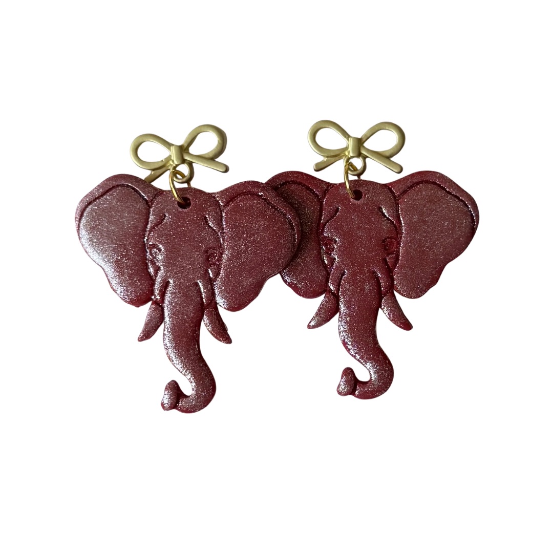 Elephant Bows — Crimson