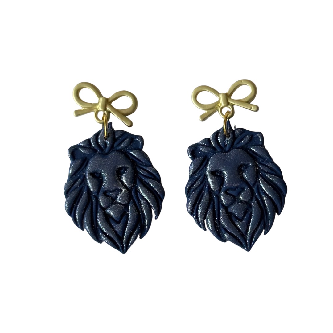 Lion Bows — Navy