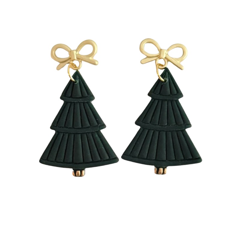 Green Tree Bows — Forest Green